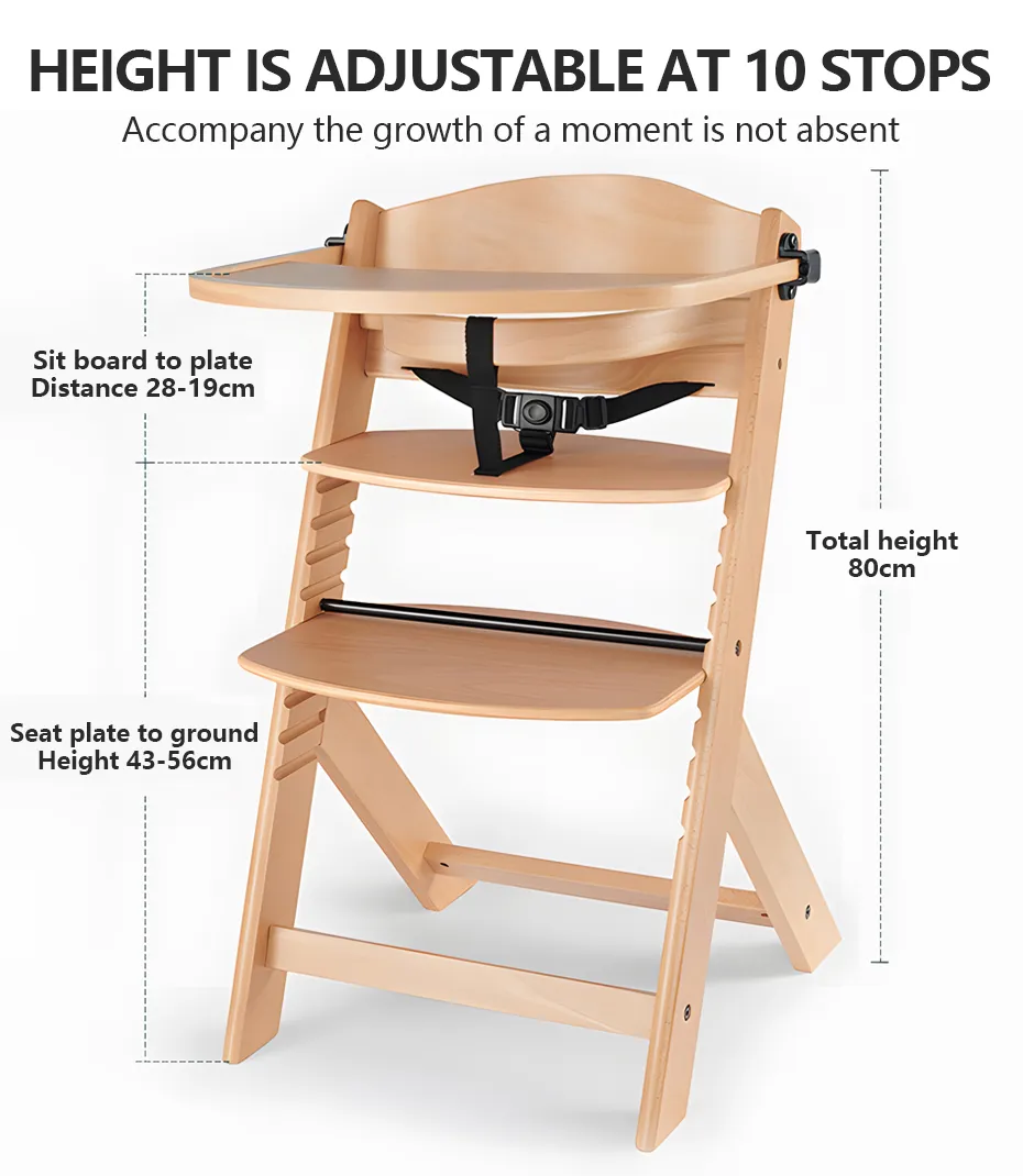 Dining Chairs Baby Feeding Chair Solid Wood Baby Dining High Chair For Babe Chair Multifunctional Baby Chaise Enfant