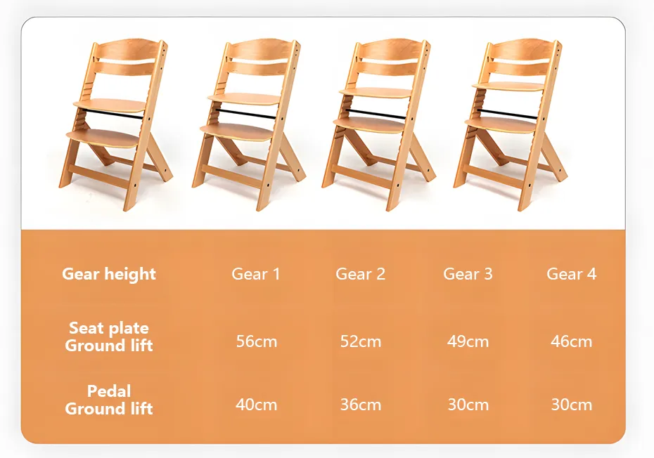 Dining Chairs Baby Feeding Chair Solid Wood Baby Dining High Chair For Babe Chair Multifunctional Baby Chaise Enfant