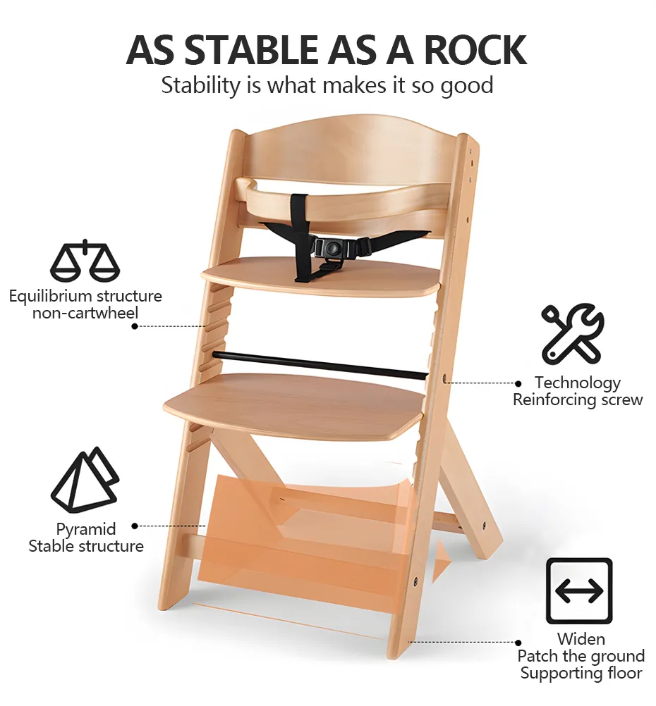 Dining Chairs Baby Feeding Chair Solid Wood Baby Dining High Chair For Babe Chair Multifunctional Baby Chaise Enfant