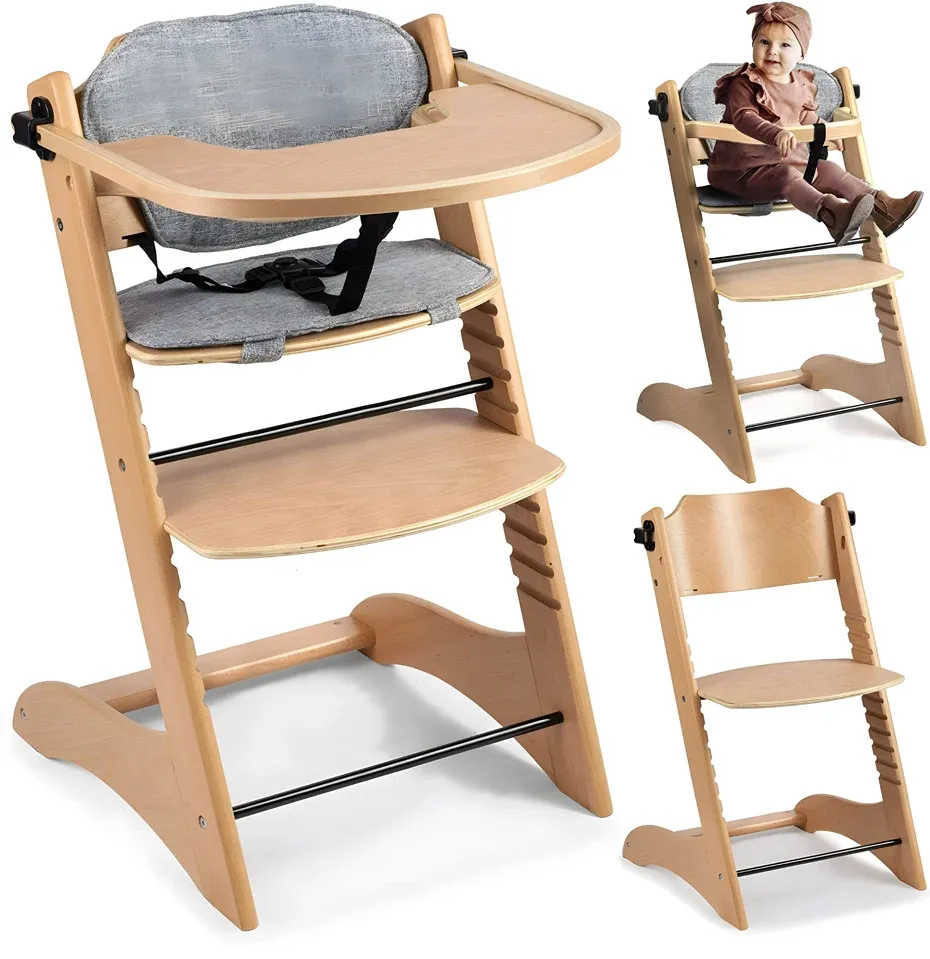 Dining Chairs Baby Feeding Chair Solid Wood Baby Dining High Chair For Babe Chair Multifunctional Baby Chaise Enfant