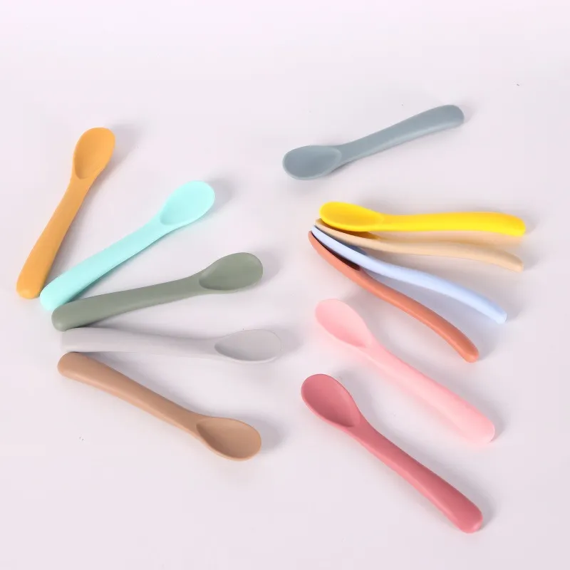1/2 PCS Baby Learning Spoons Utensils Set Newborn Feeding Spoon Set Toddler Scoop Weaning Cutlery Children‘s Tablewar