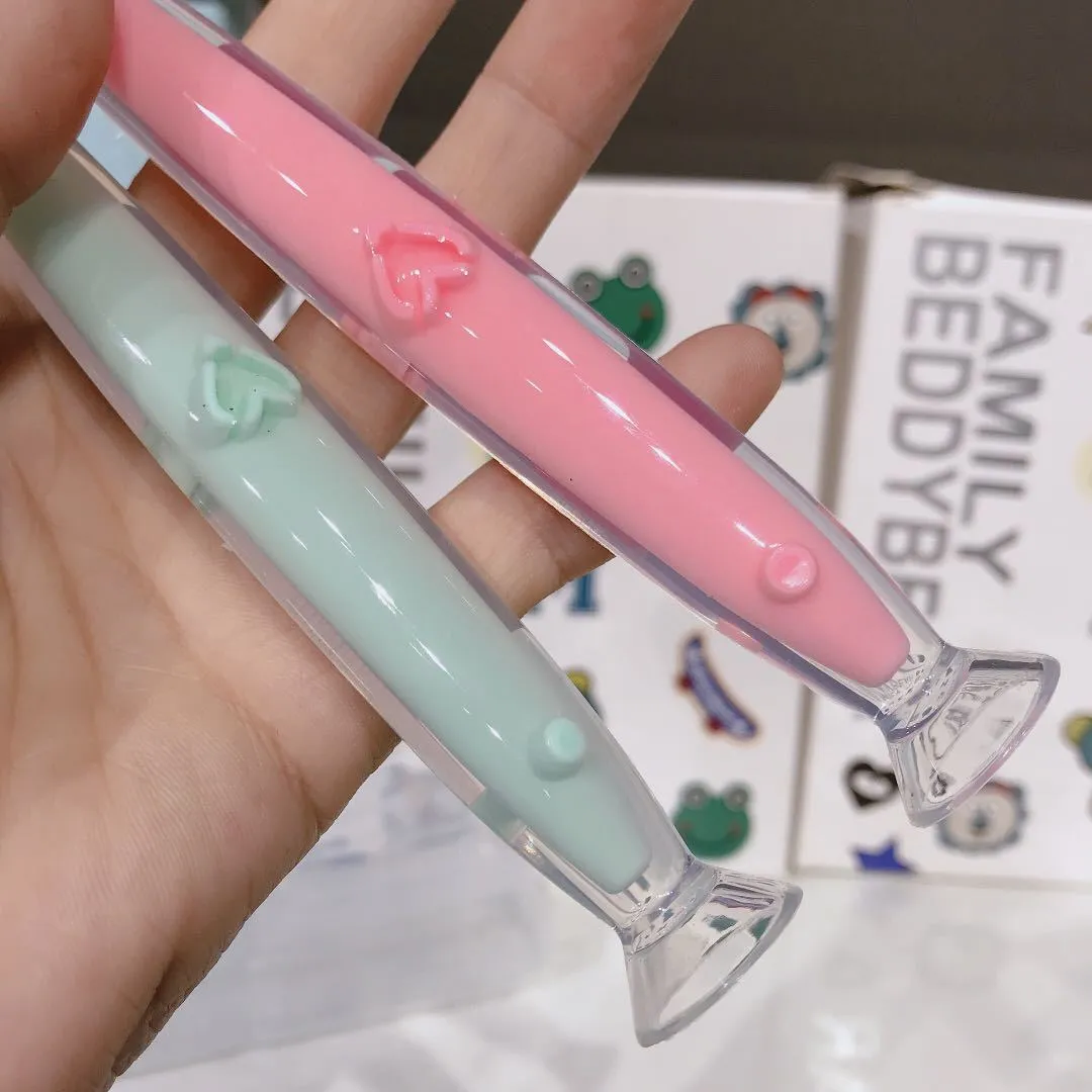 1pc Baby Silicone Suction Cup Spoon Heart Pattern Soft Safe And Helps Babies Eat Independently Traning Self Feeding