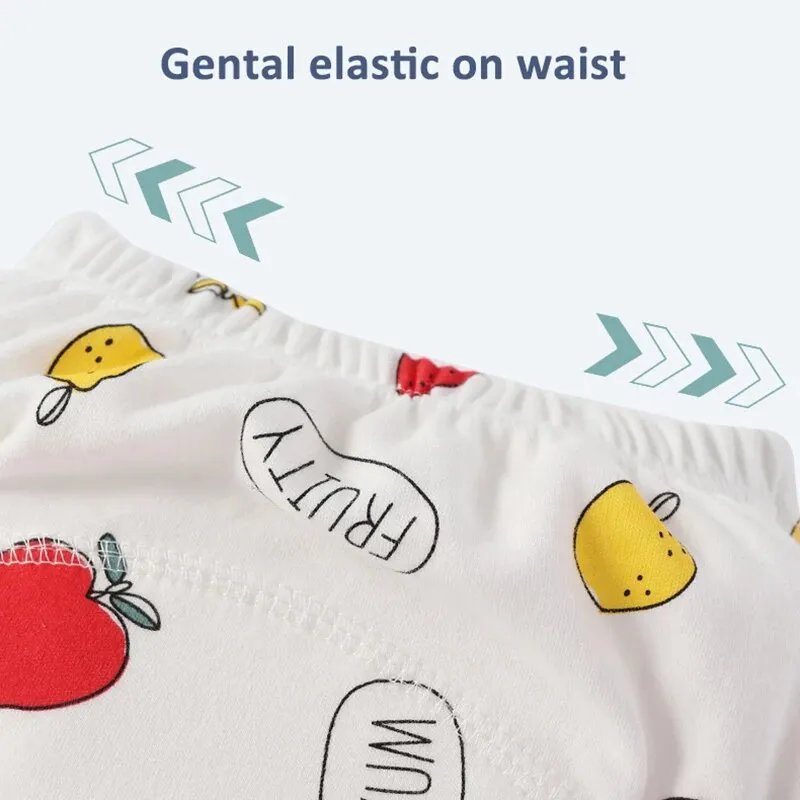Reusable Baby Waterproof Diapers Pee Shorts Underwears Soft Cotton Toddler Potty Training Pants for Boys Girls Baby Nappies