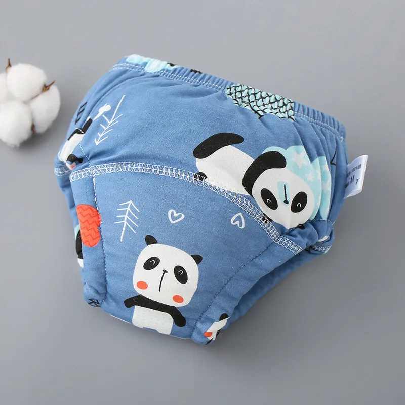 Reusable Baby Waterproof Diapers Pee Shorts Underwears Soft Cotton Toddler Potty Training Pants for Boys Girls Baby Nappies