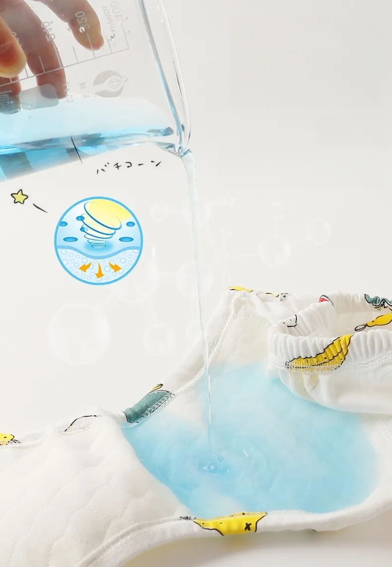 Reusable Baby Waterproof Diapers Pee Shorts Underwears Soft Cotton Toddler Potty Training Pants for Boys Girls Baby Nappies