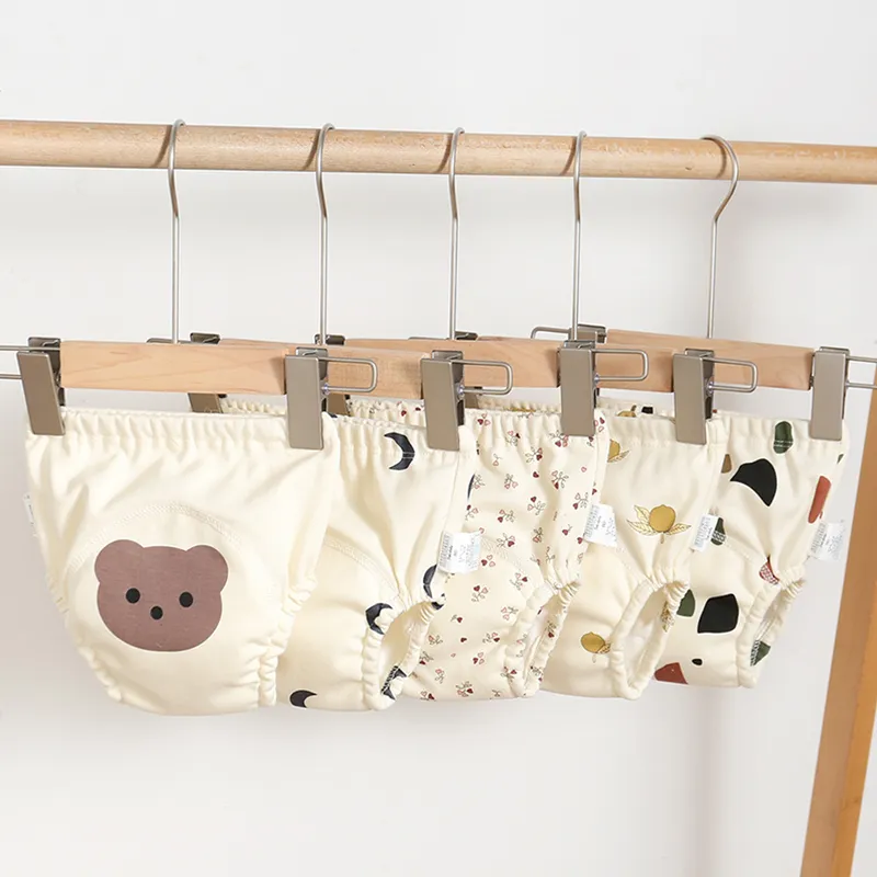 Baby Training Pants Baby Underwear Washable Cute Pattern Breathable Diaper Pants Summer Baby Diapers Cotton Learning Trousers