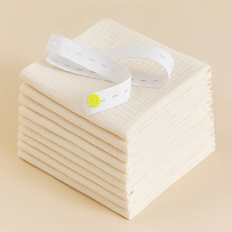 8pc Cotton Baby Gauze Diapers for Newborn Babies Nappy Changing Washable Reusable Double Layer Soft Baby Towel Burp Cloth