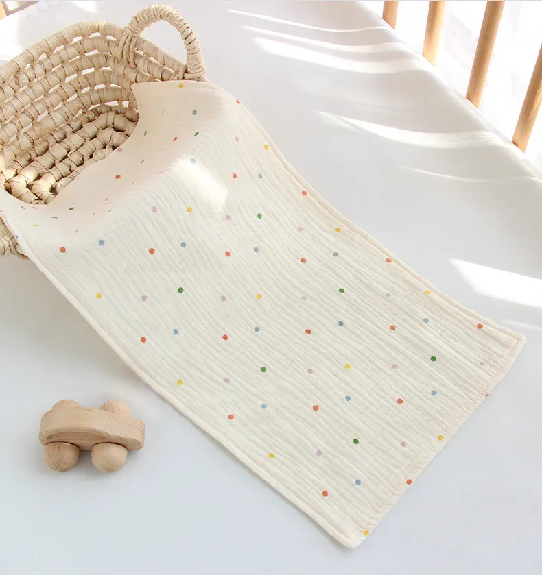 Cotton Muslin Baby Face Towel Long Burp Cloth for Newborn Kindergarten Hand Towels Infant Drooling Bibs Washcloth Baby Items