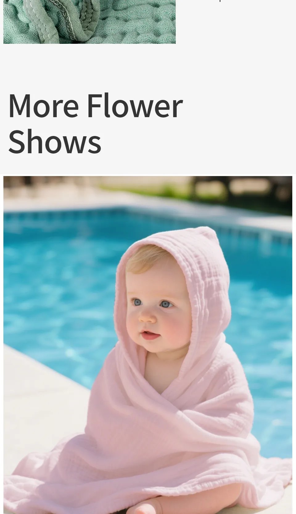 Elinfant 1PC Hooded Baby Towel Gentle Bath Towel With Hood,Bath Towels For Travel Pool Yoga Beach Accessories Essential Gift