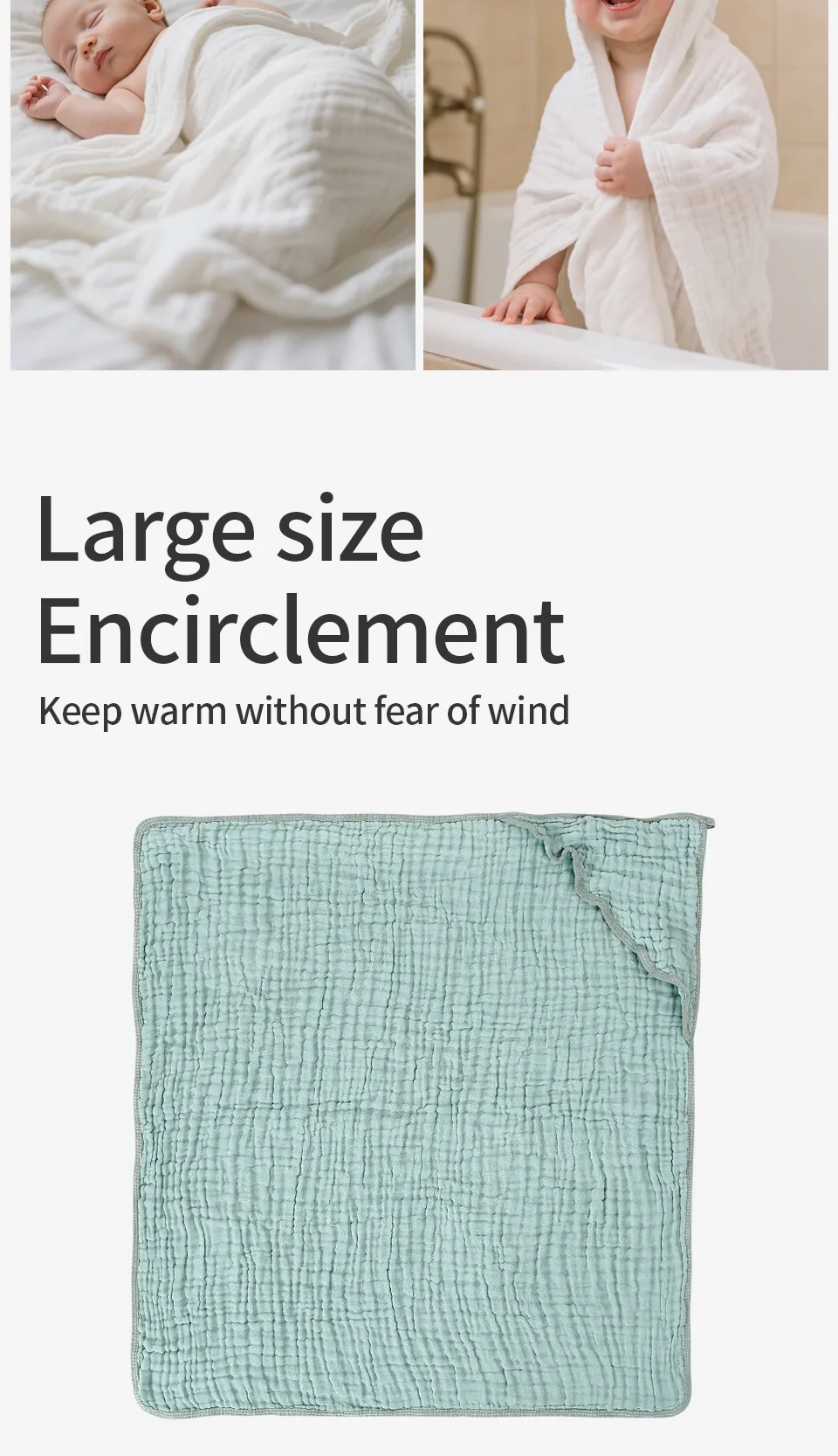 Elinfant 1PC Hooded Baby Towel Gentle Bath Towel With Hood,Bath Towels For Travel Pool Yoga Beach Accessories Essential Gift