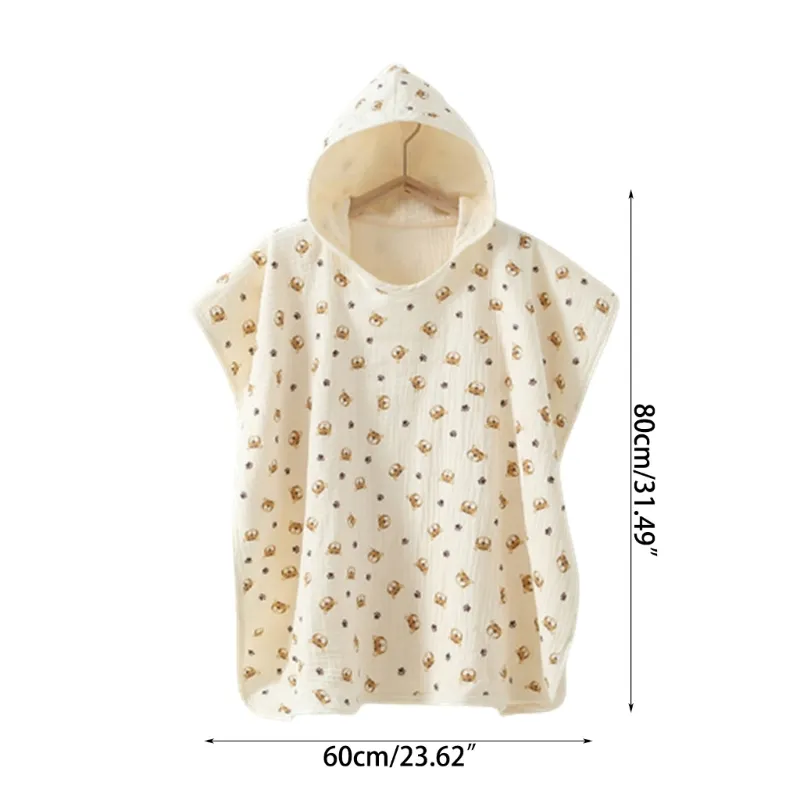 Baby Hooded Bath Towel for Infant Boy Girl Breathable Swaddle Wraps Warm Shower Towel Comfortable Quick-Drying Bathrobe