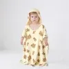 Baby Hooded Bath Towel for Infant Boy Girl Breathable Swaddle Wraps Warm Shower Towel Comfortable Quick-Drying Bathrobe