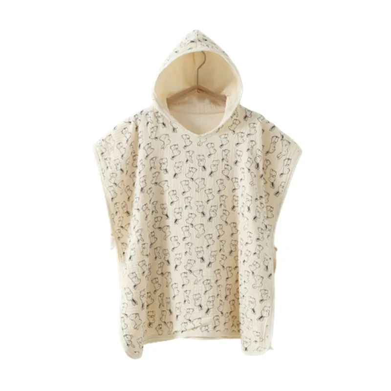 Baby Hooded Bath Towel for Infant Boy Girl Breathable Swaddle Wraps Warm Shower Towel Comfortable Quick-Drying Bathrobe