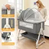 Baby Bassinet, Bedside Bassinet for Baby, 3 in 1 Bassinet Bedside Sleeper with Wheels