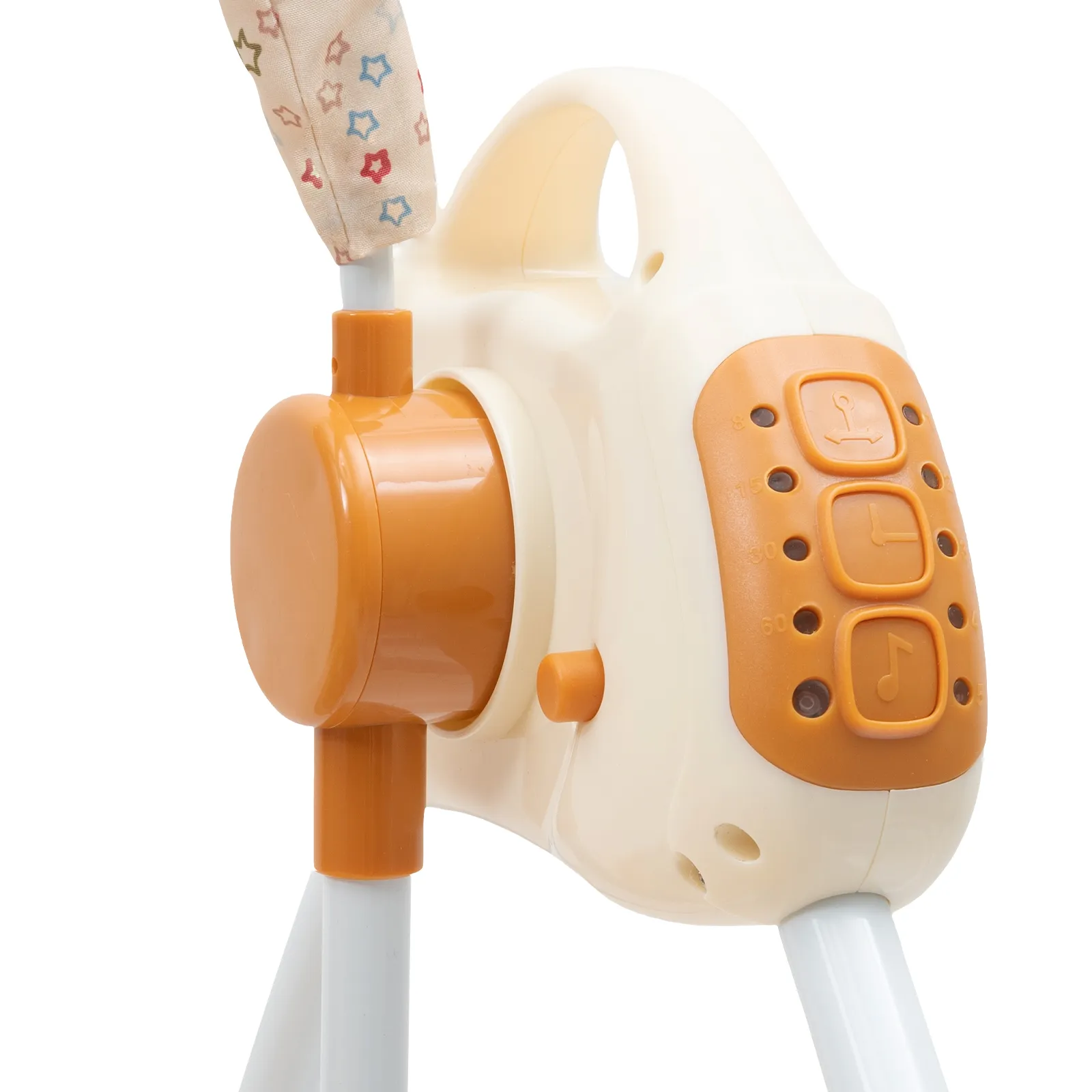 Electric Baby Crib Cradle, 0-18 MonthsInfant Bed Auto Swing with Remote Control/Music 25KG Capacity Foldable Baby Bassinet Khaki