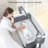 Baby bed Electric Baby Crib Cradle for baby cot newborn bassinet Movable Rocking Bed raised bed Portable Crib with Mosquito Net