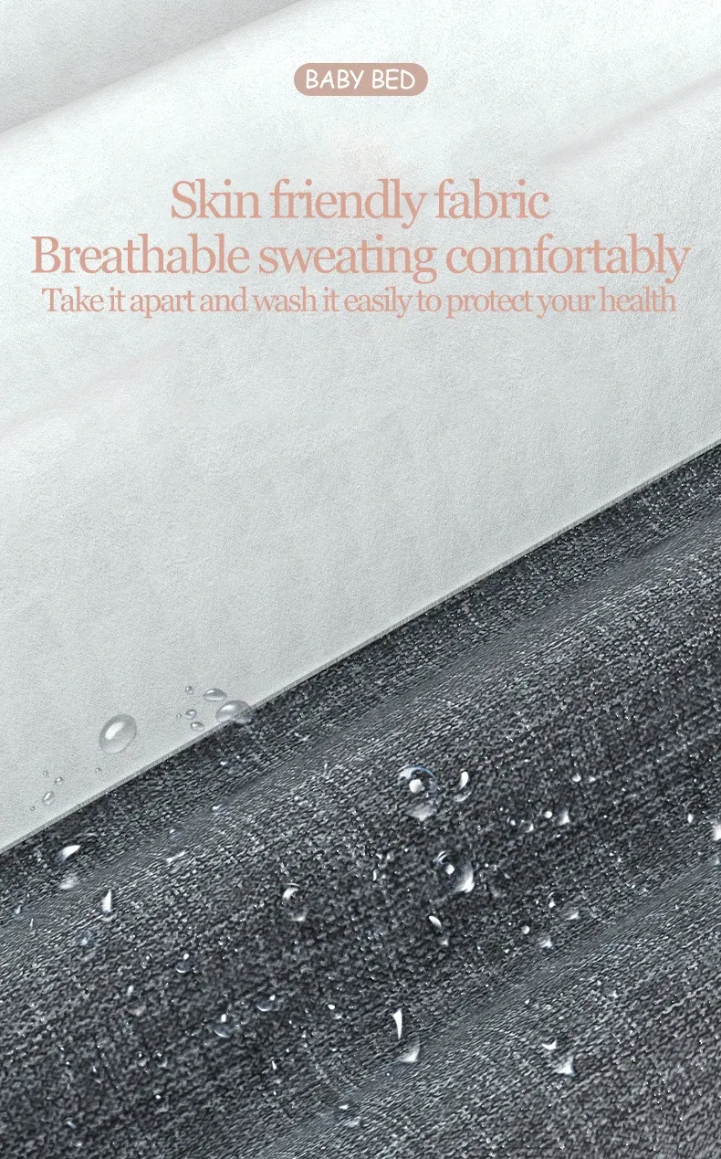 Baby bed Electric Baby Crib Cradle for baby cot newborn bassinet Movable Rocking Bed raised bed Portable Crib with Mosquito Net