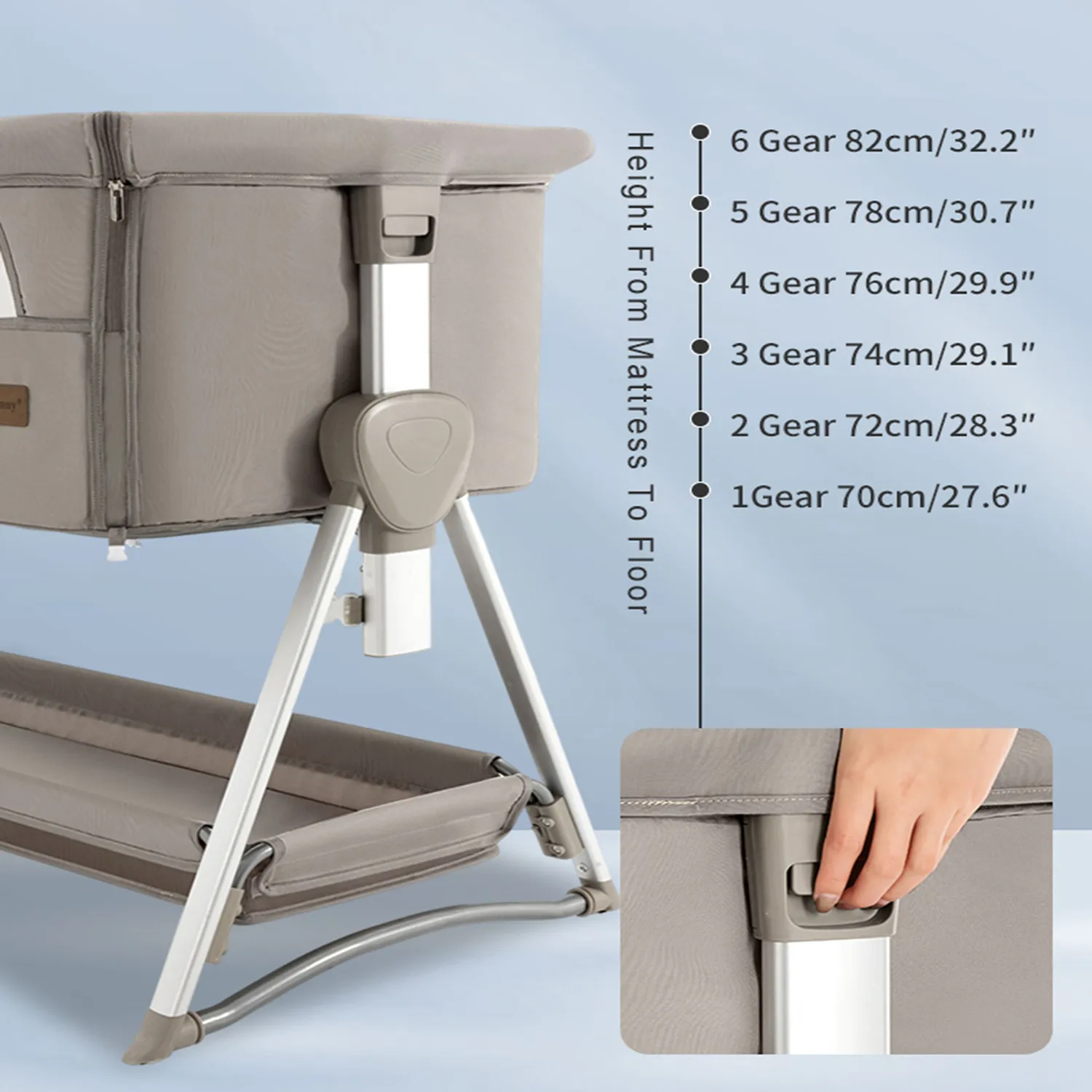 Rocking Crib Free Shipping Baby Beside Sleeper Pink Foldable Newborn Crib Portable Baby Bassinet Infant Co-sleeper 0-6M