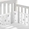 2PCS Multi Color Breathable Mesh Baby Bed Fence Cot Bumpers Crib Liner Fence  Child Room Decor Infant Knot