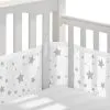 2PCS Multi Color Breathable Mesh Baby Bed Fence Cot Bumpers Crib Liner Fence Child Room Decor Infant Knot