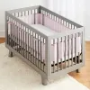 2PCS Multi Color Breathable Mesh Baby Bed Fence Cot Bumpers Crib Liner Fence Child Room Decor Infant Knot