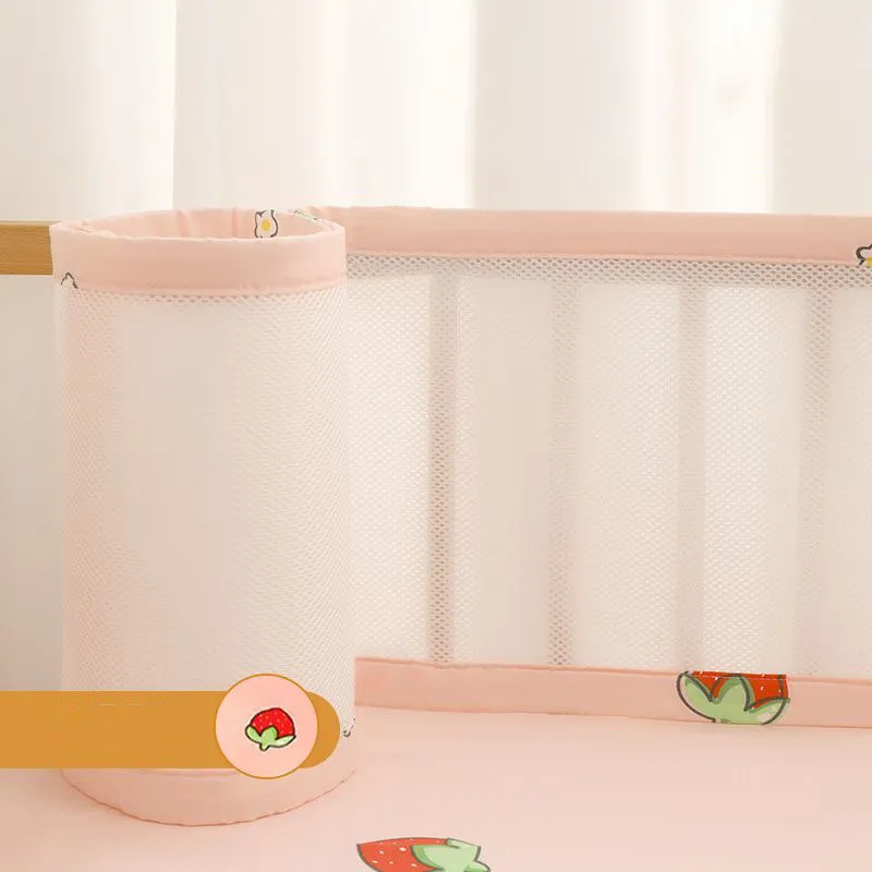 Summer Children 3D Breathable Bed Bumper Baby Cartoon Pure Cotton Thin Section Bed Bumper One-piece Universal Newborn Bed Bumper