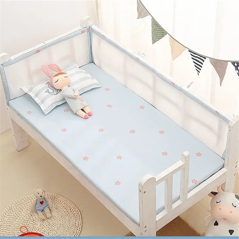 Summer Children 3D Breathable Bed Bumper Baby Cartoon Pure Cotton Thin Section Bed Bumper One-piece Universal Newborn Bed Bumper