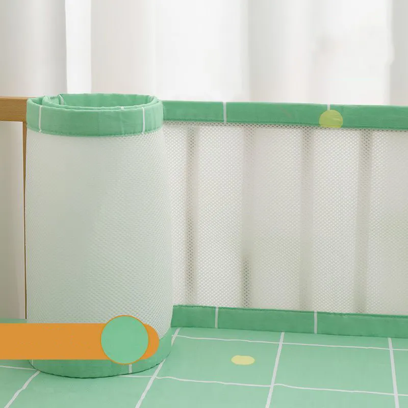 Summer Children 3D Breathable Bed Bumper Baby Cartoon Pure Cotton Thin Section Bed Bumper One-piece Universal Newborn Bed Bumper