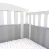 Mesh Crib Soild Color Breathable Bed Crib Bumper Grey Liner For Standard Baby Crib Full-Size Wieg Ademend Mesh Bed Bumper