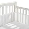 Mesh Crib Soild Color Breathable Bed Crib Bumper Grey Liner For Standard Baby Crib Full-Size Wieg Ademend Mesh Bed Bumper