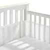 Mesh Crib Soild Color Breathable Bed Crib Bumper Grey Liner For Standard Baby Crib Full-Size Wieg Ademend Mesh Bed Bumper