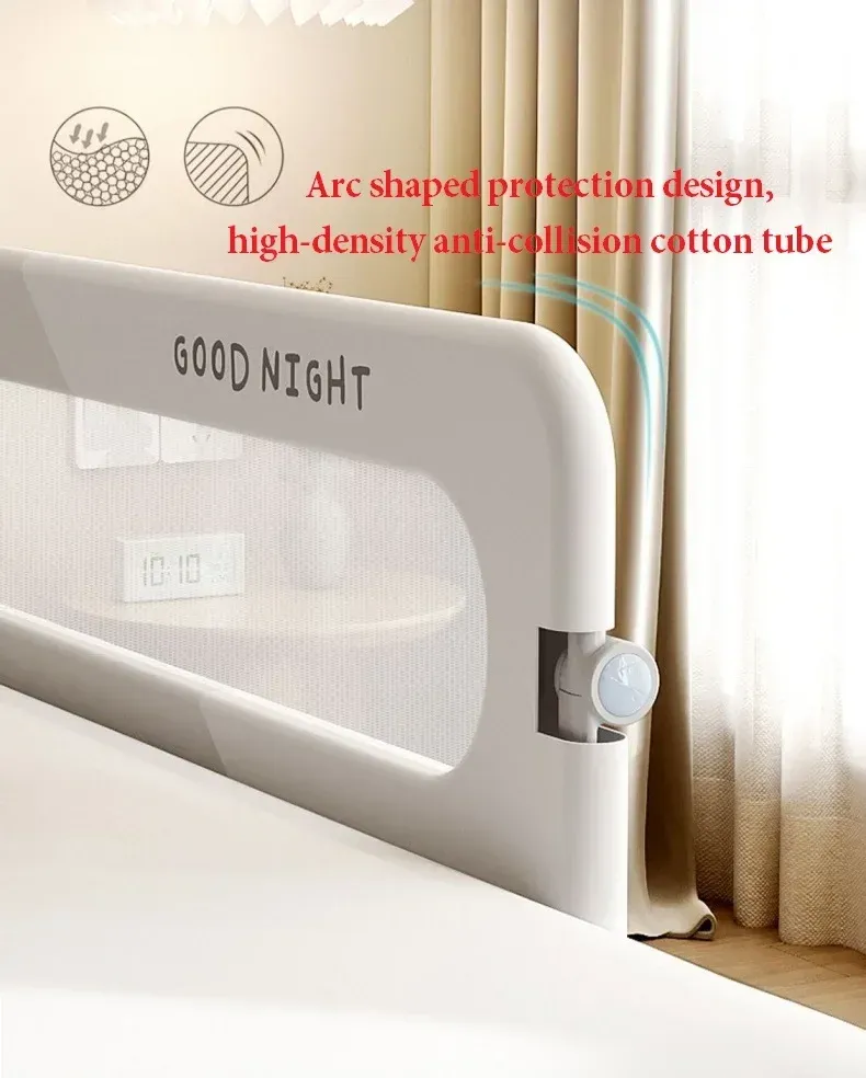 IMBABY Bed Guardrail Anti Fall Baby Safety Bed Barrier Portable Crib Cover Adjustable Bed Rail Guard Bedroom Crib Bumpers