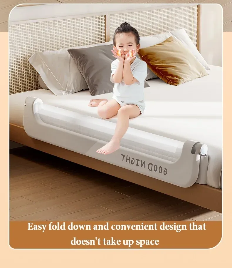 IMBABY Bed Guardrail Anti Fall Baby Safety Bed Barrier Portable Crib Cover Adjustable Bed Rail Guard Bedroom Crib Bumpers