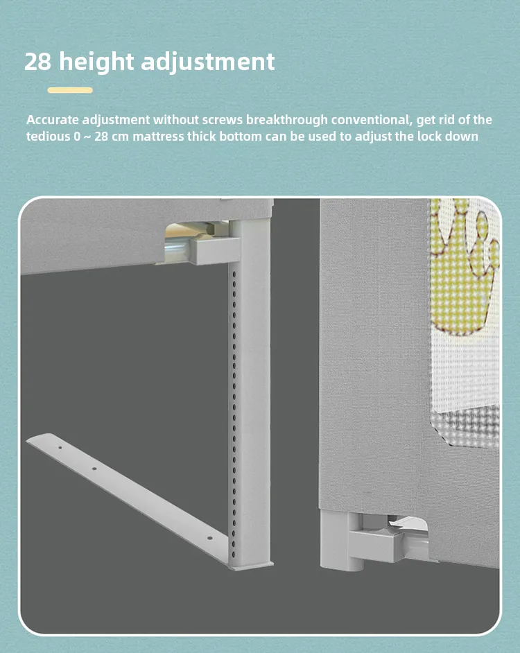 IMBABY Adjustable Baby Bed Rail Anti Fall Safety Barrier for Toddler Cribs Beds Portable Bedside Protector Secure Easy Install