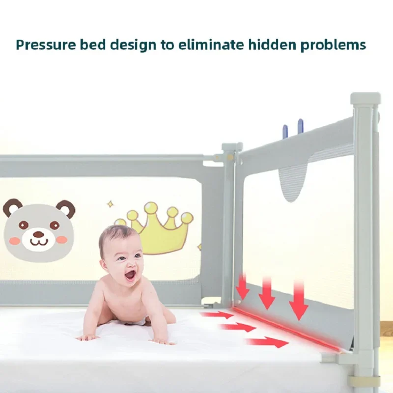 IMBABY Adjustable Baby Bed Rail Anti Fall Safety Barrier for Toddler Cribs Beds Portable Bedside Protector Secure Easy Install