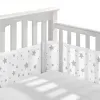 Baby Breathable mesh bed liner fits 4 panel crib sandwich breathable bed around baby fence