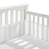 Baby Breathable mesh bed liner fits 4 panel crib sandwich breathable bed around baby fence