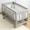 Baby Breathable mesh bed liner fits 4 panel crib sandwich breathable bed around baby fence