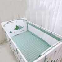 Summer Crib Surround Bed Sheet Set Pure Cotton Children's Bedding Anti-collision Crib Surround Removable Washable Bed Fence