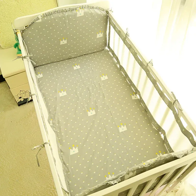 Summer Crib Surround Bed Sheet Set Pure Cotton Children's Bedding Anti-collision Crib Surround Removable Washable Bed Fence