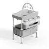 6-in-1 Portable Baby Care Station - Foldable Changing Table with Removable Bath Tub, Massage Mat & Storage Organizer