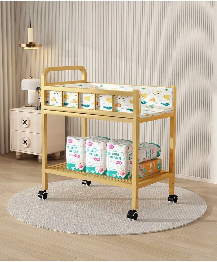 7-in-1 Deluxe Baby Care Station - Adjustable Height Changing Table with Removable Bath Tub