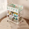 7-in-1 Deluxe Baby Care Station - Adjustable Height Changing Table with Removable Bath Tub
