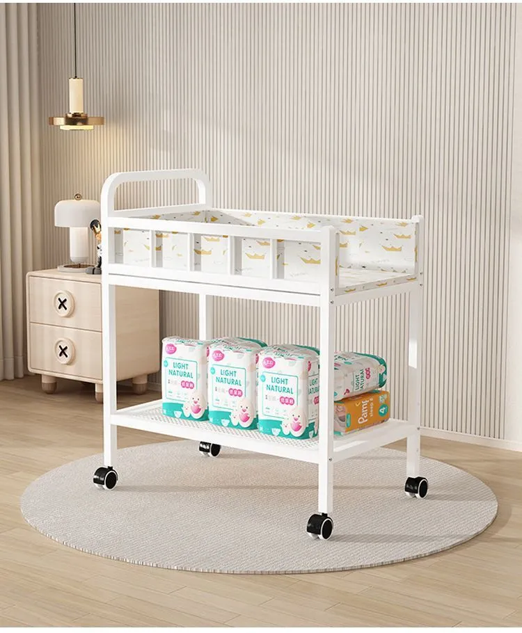 7-in-1 Deluxe Baby Care Station - Adjustable Height Changing Table with Removable Bath Tub