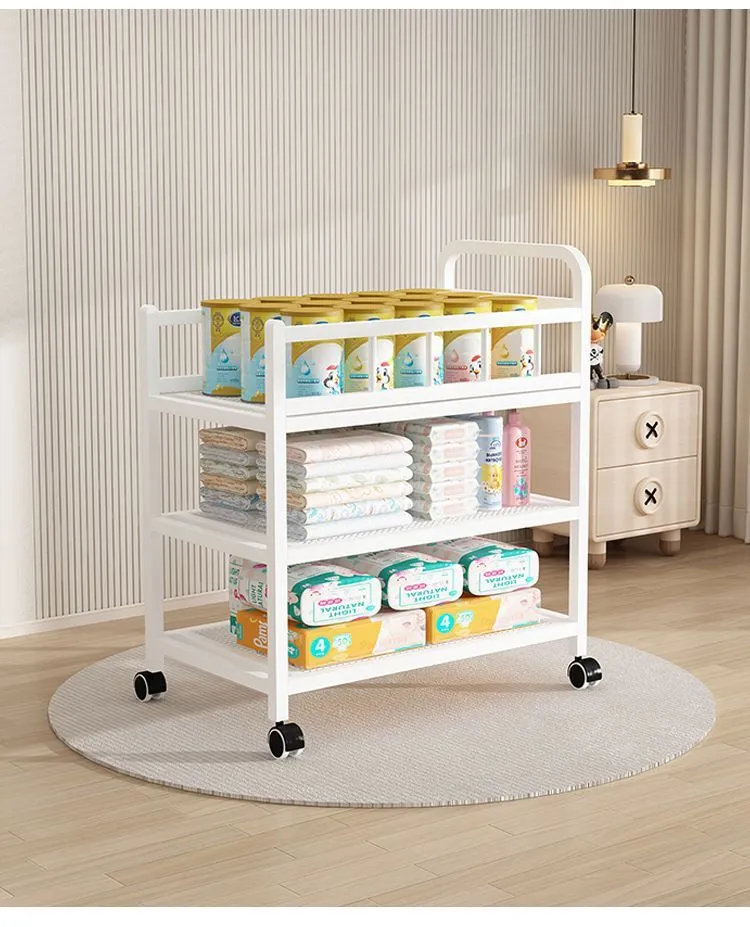 7-in-1 Deluxe Baby Care Station - Adjustable Height Changing Table with Removable Bath Tub