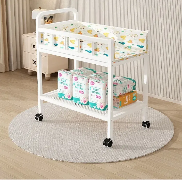7-in-1 Deluxe Baby Care Station - Adjustable Height Changing Table with Removable Bath Tub