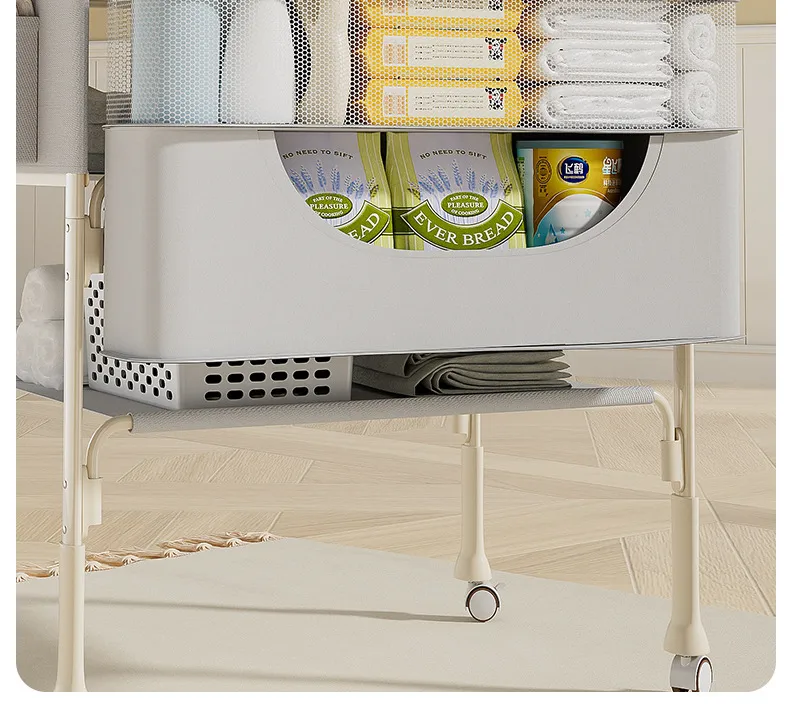 5-in-1 Foldable Baby Care Station - Deluxe Changing Table with Removable Bath Tub, Massage Mat & Storage Organizer