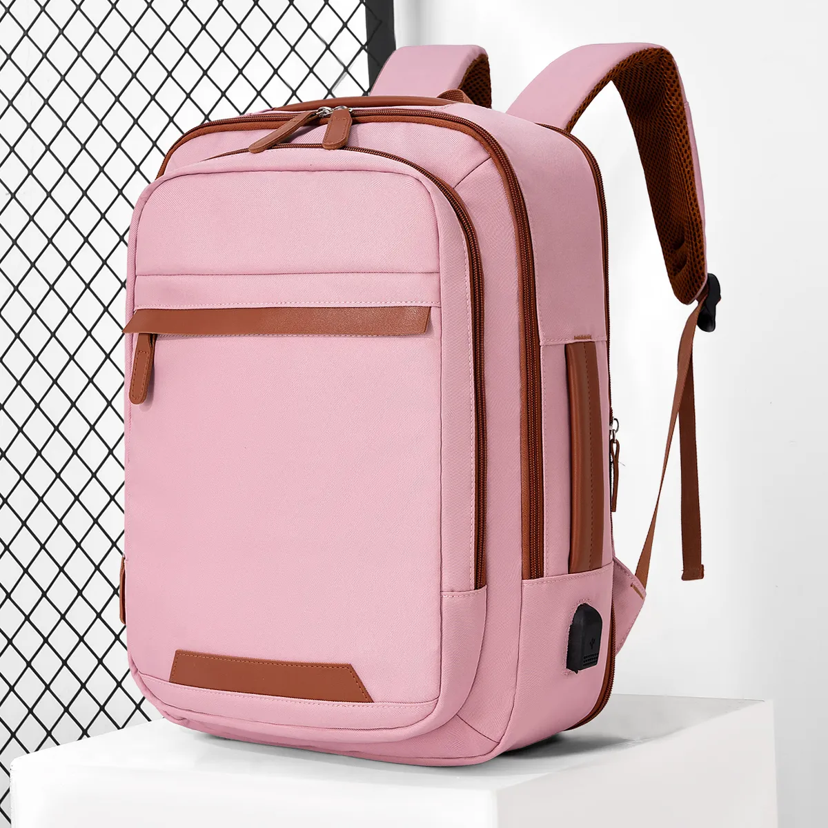 High-Quality USB Rechargeable Backpack Men's Waterproof Bag Large Laptop Backpack Unisex School Bag Youth Backpack