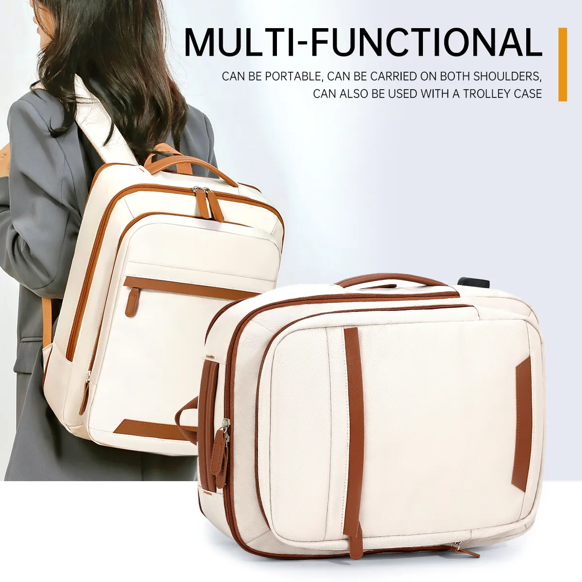 High-Quality USB Rechargeable Backpack Men's Waterproof Bag Large Laptop Backpack Unisex School Bag Youth Backpack