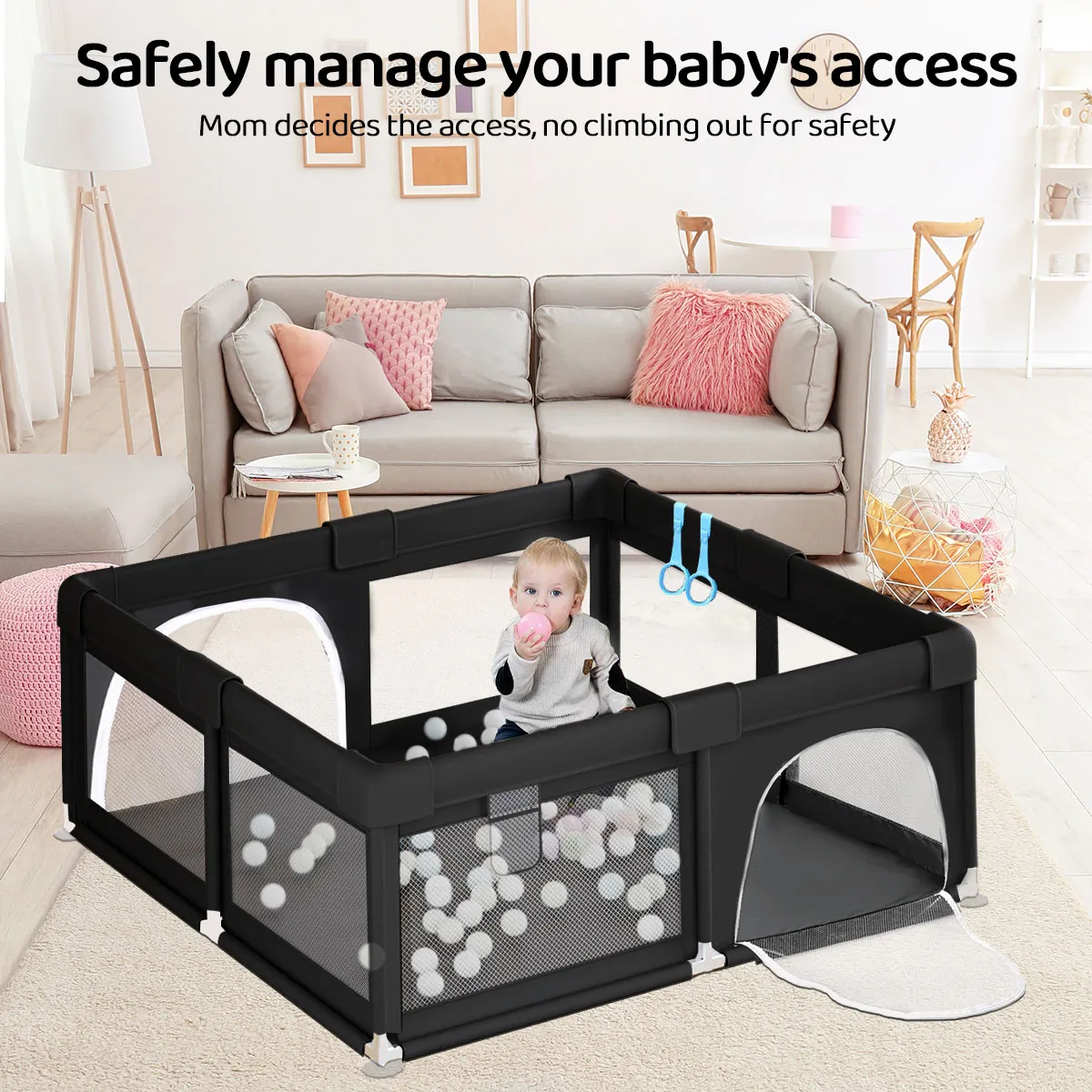 Baby Playpen Child Crawling Fence Foldable Safety Fence Multi-purpose Play Area Fence Suitable For Baby Parks
